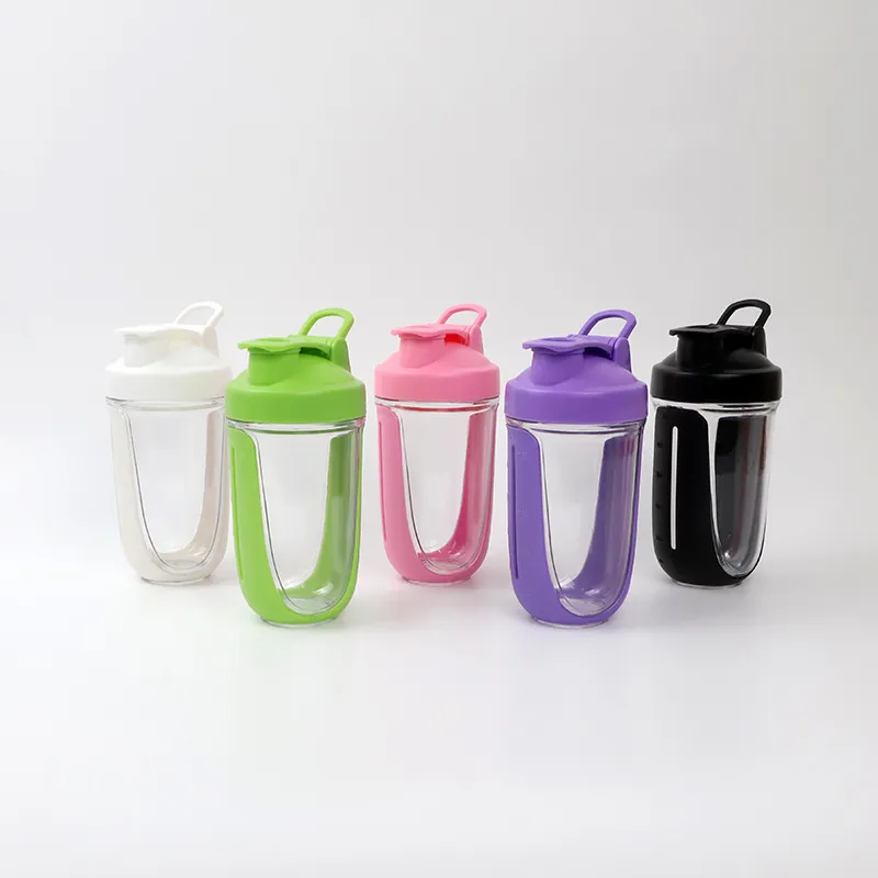 500ml Portable Sports Shaker Bottle with U-Shaped Handle