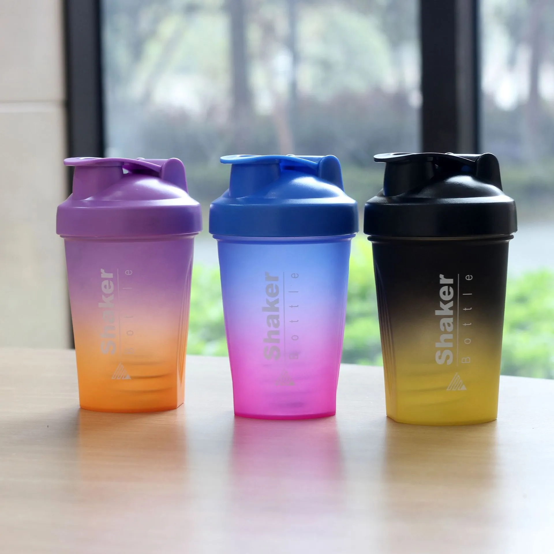 400ml Spray-Painted PP Sports Shaker Bottle