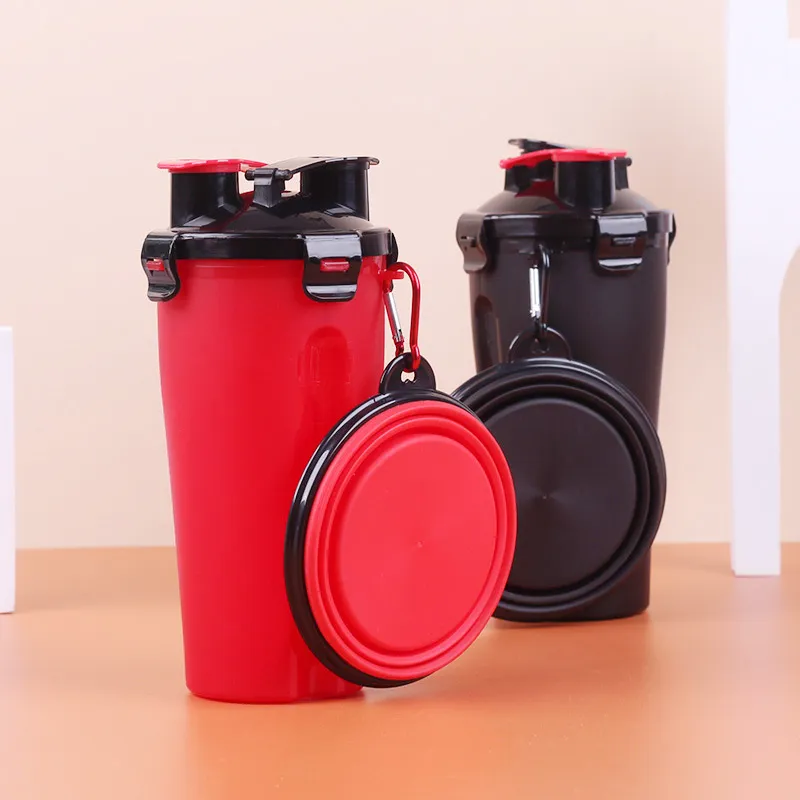 Portable Dual-Use Pet Travel Bottle with Foldable Bowl