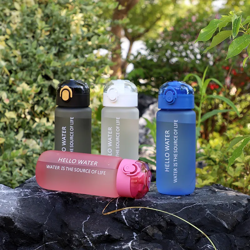 600ml Stylish Frosted Sports Water Bottle with Direct Drinking Spout