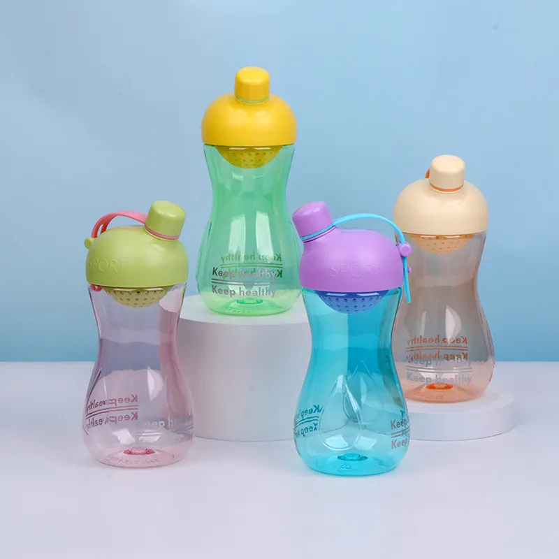 New Portable Plastic Sports Water Bottle with Tea Infuser for Students