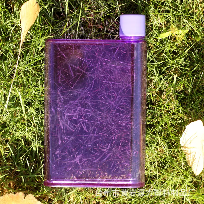 A5 Flat "Notebook Style" Portable Water Bottle with Custom Logo