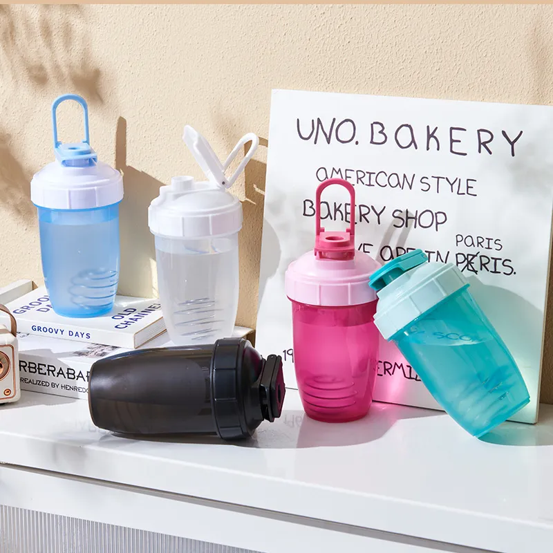New Large Capacity Sports Protein Shaker Bottle with Mixing Ball