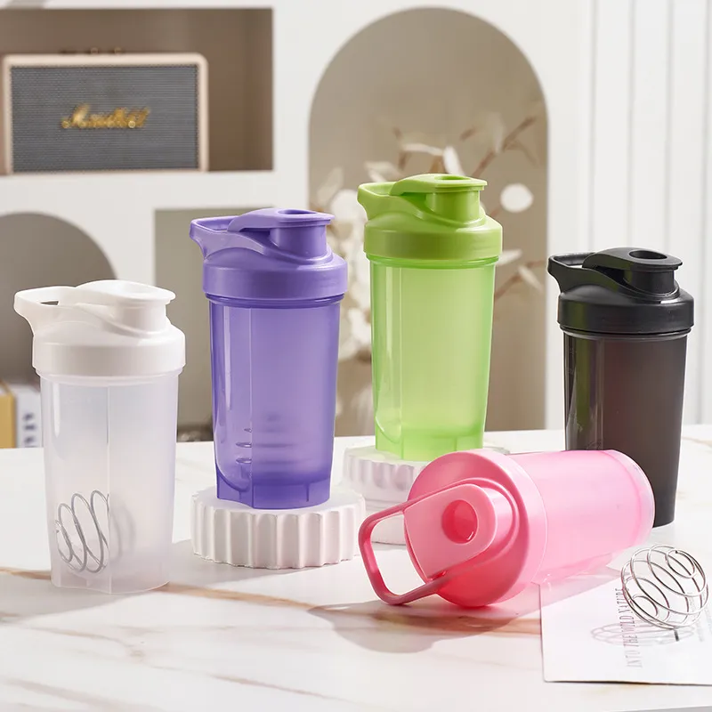 350ml Mini Portable Protein Shaker Bottle & Direct Drinking Sports Cup