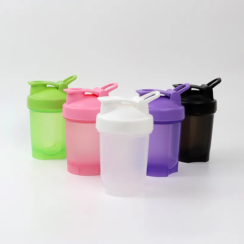 350ml Multi-Color Portable Protein Shaker Bottle with Flip-Top Lid